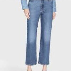 FRAME Le Jane Crop High Waisted Jean in Rhode Grind Women’s 33 Blue LJNC510